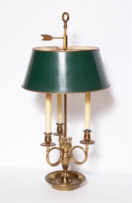 Lot 154 - Brass Bouillotte Lamp Height overall 27 inches,...