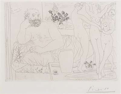 Lot 167 - Pablo Picasso SCULPTEUR ET TROIS DANSEUSES...