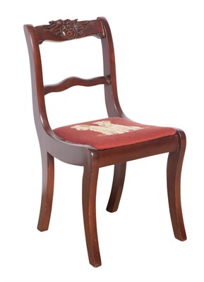 Lot 168 - Regency Style Needlepoint Upholstered Mahogany...