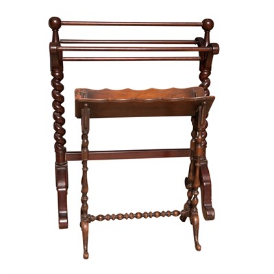 Lot 191 - Mahogany Stained Blanket Stand Height 35 1/2...