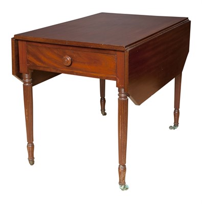 Lot 193 - Classical Style Mahogany Drop-Leaf Table...