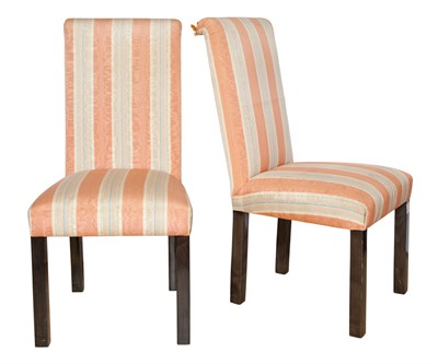 Lot 201 - Pair of Upholstered High Back Side Chairs