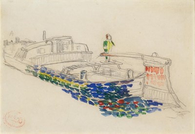 Lot 26 - Henri Edmond Cross French, 1856-1910 Bargeman,...