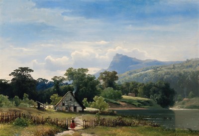 Lot 91 - Sophus Jacobsen Norwegian, 1833-1912 A House...