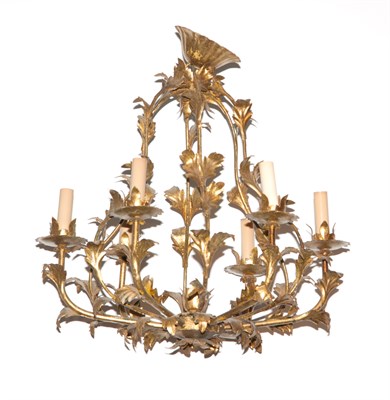 Lot 249 - Louis XV Style Gilt-Metal Six-Light Chandelier...