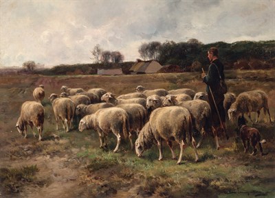 Lot 41 - Cornelis van Leemputten Belgian, 1841-1902...