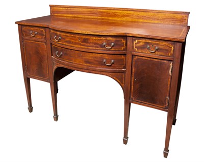 Lot 274 - George III Style Inlaid Mahogany Sideboard...