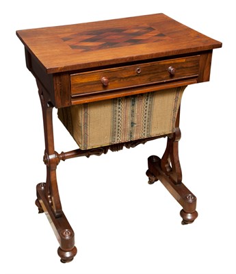 Lot 275 - Victorian Parquetry Inlaid Rosewood Work Table...