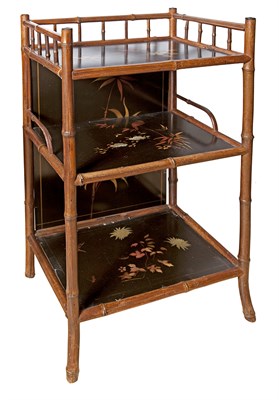 Lot 278 - Victorian Style Bamboo and Painted Wood...