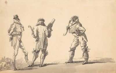 Lot 53 - French School Late 18th Century Three...