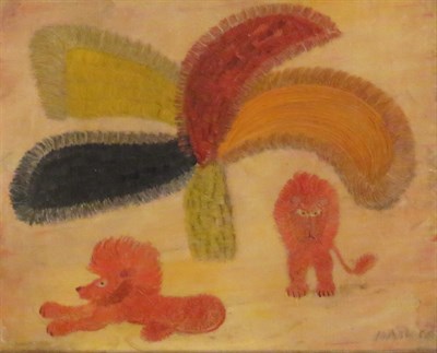 Lot 60 - Henri Maik French, 1922-1993 Lions, 1966...