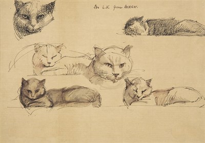 Lot 108 - American School, 20th Century Cat Studies...