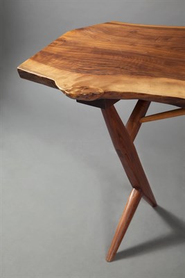 Lot 228 - George Nakashima Walnut Conoid Desk Circa 1970...