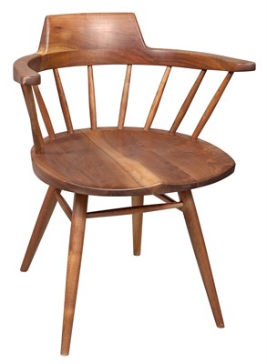Lot 229 - George Nakashima Walnut Captain's Chair Height...