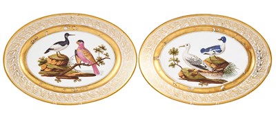 Lot 405 - Pair of Naples Decorated Porcelain Oval Dishes...