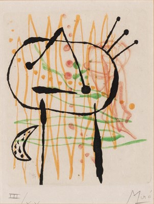 Lot 144 - Joan Miró LA BAGUE D'AURORE (DUPIN 134) Color...