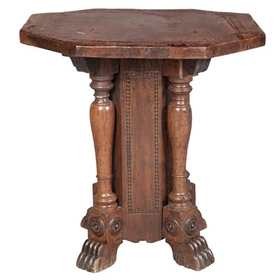 Lot 307 - Italian Renaissance Style Walnut Parquetry...