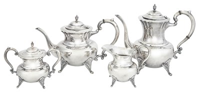 Lot 227 - Sterling Silver Coffee and Tea Service Height...