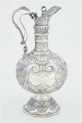 Lot 226 - Continental Repoussé Silver Presentation Ewer...