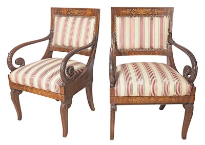 Lot 463 - Pair of Continental Neoclassical Inlaid...