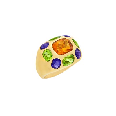 Lot 170 - Gold and Gem-Set Ring, Chanel, France