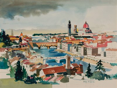 Lot 68 - Dong Kingman American, 1911-2000 Ponte Vecchio...