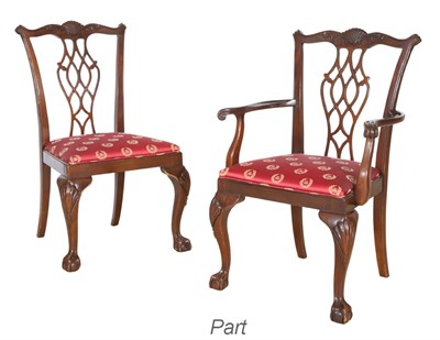 Lot 409 - Set of Eight George II Style Mahogany Dining...