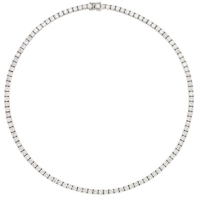 Lot 305 - White Gold and Diamond Necklace