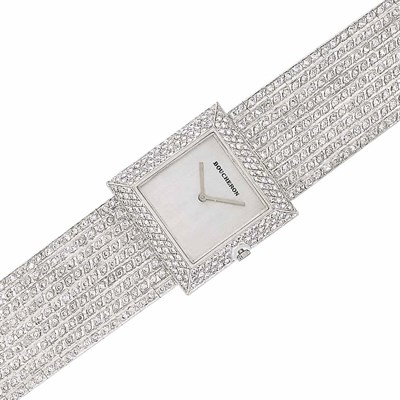 Lot 141 - White Gold and Diamond Wristwatch, Boucheron, France