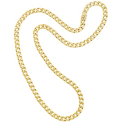 Lot 82 - Long Gold Curb Link Chain Necklace, Cartier