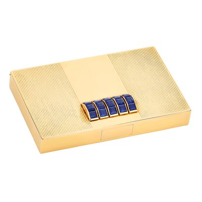 Lot 489 - Gold and Sapphire Compact, Van Cleef & Arpels, France