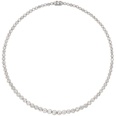 Lot 500 - Platinum and Diamond Necklace