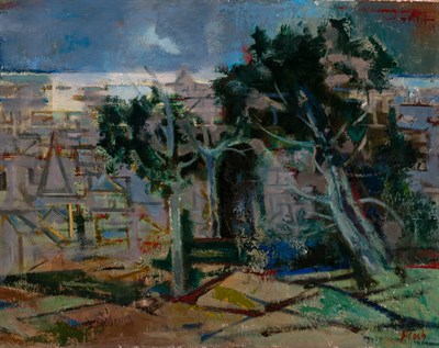 Lot 47 - Joseph Floch Austrian, 1894-1977 City Park,...