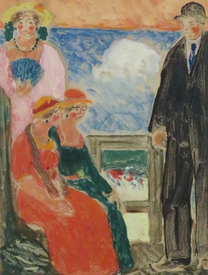 Lot 100 - Abraham Walkowitz American, 1878-1965 Figures...