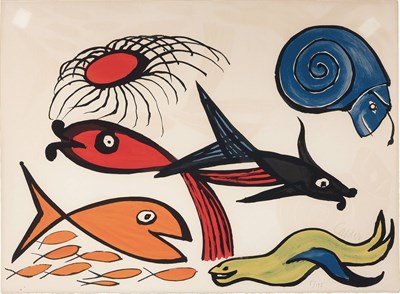 Lot 143 - Alexander Calder SEA CREATURES Color...