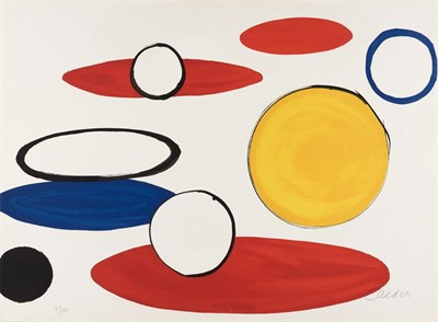 Lot 29 - Alexander Calder WHITE CIRCLES AND ELLIPSES...