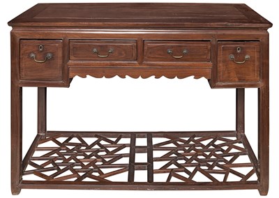 Lot 345 - Chinese Hardwood Sideboard Height 34 inches,...