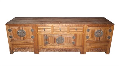 Lot 263 - Chinese Metal-Mounted Hardwood Low Cabinet...