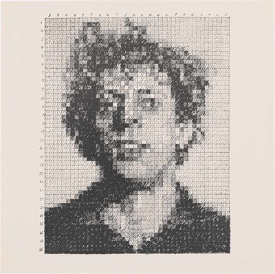 Lot 42 - Chuck Close (b. 1940) PHIL Rubber stamp, 1976,...