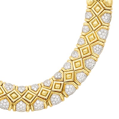 Lot 417 - Gold, Platinum and Diamond Necklace, David Webb