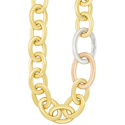 Lot 165 - Tricolor Gold Link Necklace, Tiffany & Co., Paloma Picasso