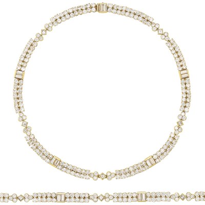 Lot 435 - Gold and Diamond Necklace/Bracelet Combination, Van Cleef & Arpels, France