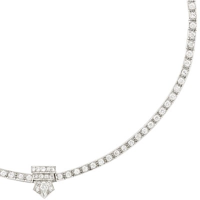Lot 484 - Platinum and Diamond Necklace
