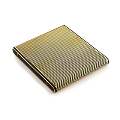 Lot 262 - Gold and Black Enamel Cigarette Case, Cartier
