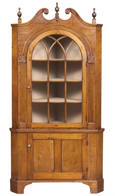 Lot 282 - Federal Maple Corner Cupboard 19th Century The...