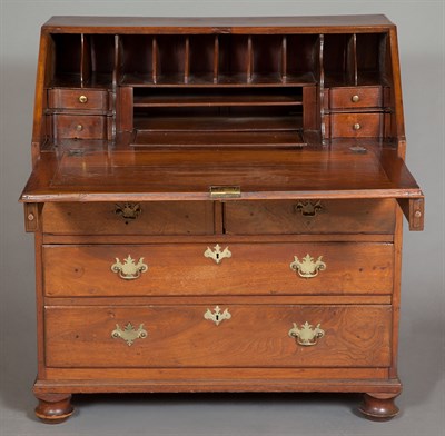 Lot 264 - Queen Anne Walnut Slant Front Desk 18th...