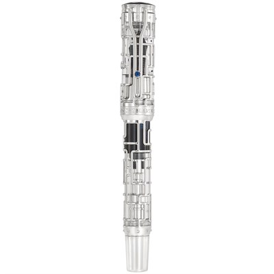 Lot 154 - Titanium, White Gold, Diamond and Mother-of-Pearl 'Georges Pompidou Limited Edition 77' Fountain Pen, Montblanc