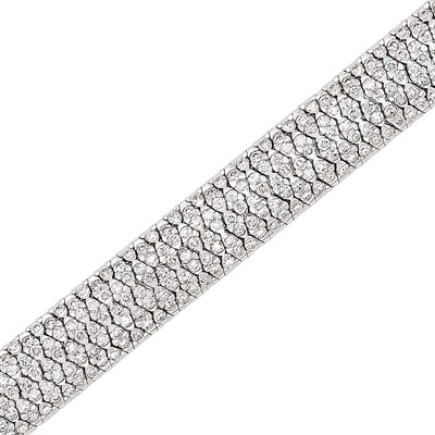 Lot 132 - White Gold and Diamond Bracelet