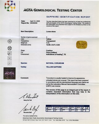 Lot 429 - Pair of Gold, Yellow Sapphire and Diamond Earclips