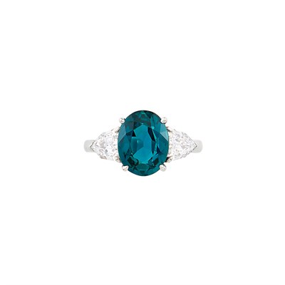 Lot 343 - Platinum, Alexandrite and Diamond Ring